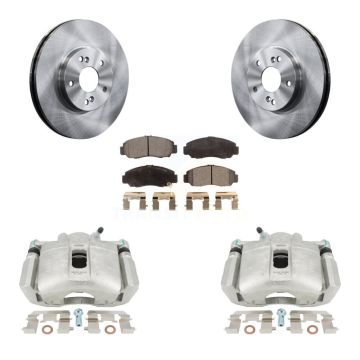 Front Disc Brake Caliper Rotors And Ceramic Pads Kit For Honda Accord KC8-100552T