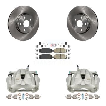 Front Brake Caliper Rotor & Ceramic Pad Kit For Toyota Corolla Matrix Pontiac Vibe Scion KC8-100553N