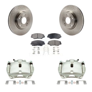 Front Disc Brake Caliper Rotors And Ceramic Pads Kit For 2005-2006 Honda CR-V KC8-100553T
