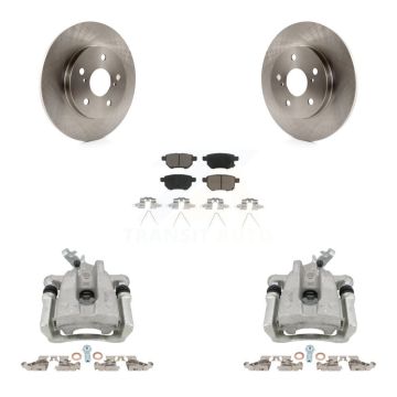 Rear Disc Brake Caliper Rotors And Ceramic Pads Kit For Toyota Matrix KC8-100554C
