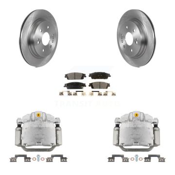 Rear Brake Caliper Rotors Semi-Metallic Pad Kit For 2019 Chevrolet Silverado 1500 LD GMC KC8-100554P