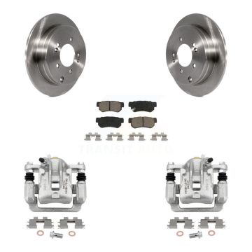 Rear Disc Brake Caliper Rotors And Ceramic Pads Kit For 2006-2009 Hyundai Azera KC8-100556C