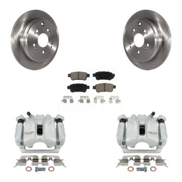 Rear Disc Brake Caliper Rotors And Ceramic Pads Kit For 2005-2010 Honda Odyssey KC8-100560C