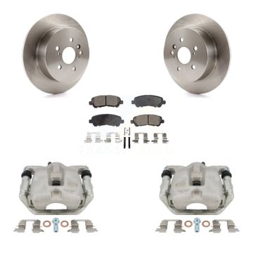 Rear Disc Brake Caliper Rotors And Semi-Metallic Pad Kit For 2008-2013 Toyota Highlander KC8-100560P