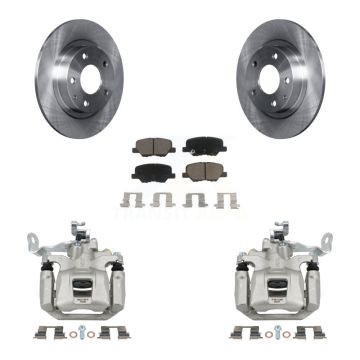 Rear Disc Brake Caliper Rotors And Ceramic Pads Kit For 2014-2015 Mazda 6 KC8-100562C