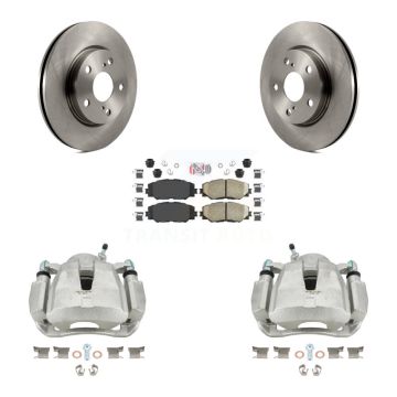 Front Disc Brake Caliper Rotors And Ceramic Pads Kit For 2014-2015 Toyota RAV4 LE KC8-100562N