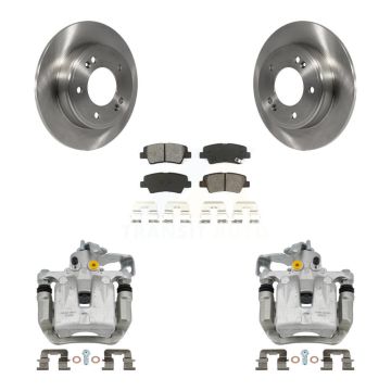 Rear Brake Caliper Rotor & Semi-Metallic Pad Kit For Kia Hyundai Forte Elantra GT Forte5 KC8-100562S