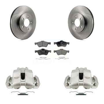 Front Disc Brake Caliper Rotors And Ceramic Pads Kit For Ford Escape Mazda Tribute KC8-100562T