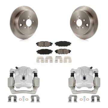 Rear Disc Brake Caliper Rotors And Semi-Metallic Pads Kit For Subaru Outback Legacy KC8-100564S