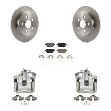 Rear Disc Brake Caliper Rotors And Ceramic Pads Kit For Toyota Prius Plug-In KC8-100565C