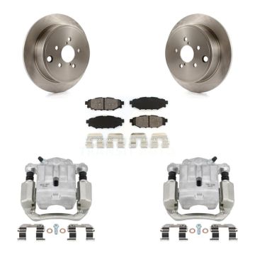 Rear Brake Caliper Rotors Semi-Metallic Pad Kit For Subaru Legacy 2.5L with Turbocharged KC8-100565S