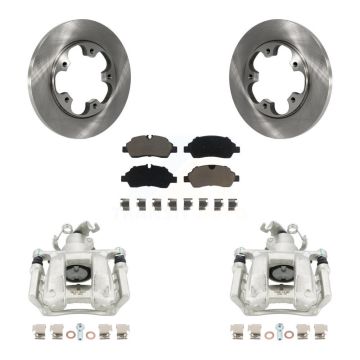Rear Brake Caliper Rotor Ceramic Pad Kit For Ford Transit-250 Transit-150 Transit-350 HD KC8-100568C