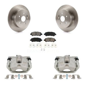 Rear Disc Brake Caliper Rotors And Semi-Metallic Pad Kit For 2008-2013 Toyota Highlander KC8-100569S