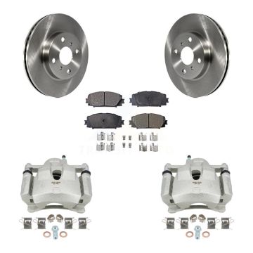 Front Disc Brake Caliper Rotors And Ceramic Pads Kit For Toyota Yaris KC8-100569T