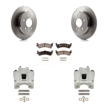 Rear Brake Caliper Rotors Semi-Metallic Pad Kit For 01 Mercury Mountaineer From 02 KC8-100570P