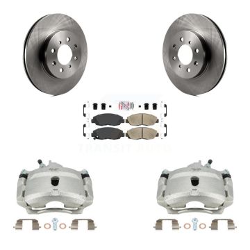 Front Disc Brake Caliper Rotors And Ceramic Pads Kit For Honda Civic KC8-100572N
