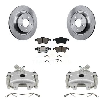 Rear Disc Brake Caliper Rotors And Semi-Metallic Pads Kit For 2006 Mazda 5 To 02 06 KC8-100572S