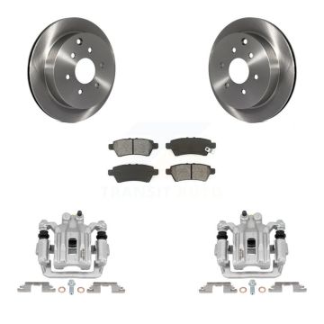 Rear Disc Brake Caliper Rotors And Semi-Metallic Pads Kit For 2006-2007 Nissan Xterra KC8-100574S