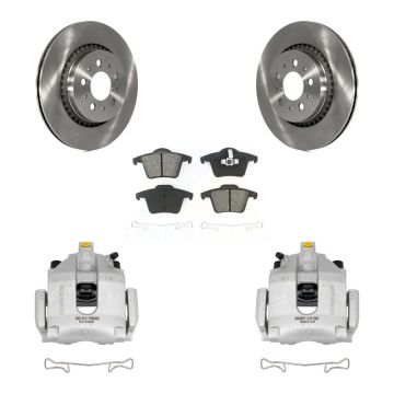 Rear Disc Brake Caliper Rotors And Semi-Metallic Pads Kit For 2003-2014 Volvo XC90 KC8-100575S