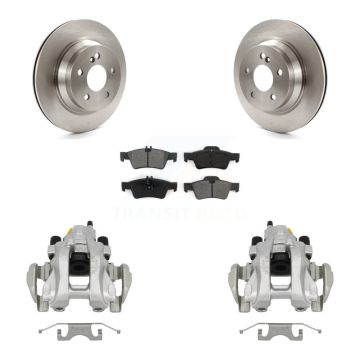 Rear Brake Caliper Rotor & Semi-Metallic Pad Kit For Mercedes-Benz E350 E500 E320 CLS550 KC8-100576S