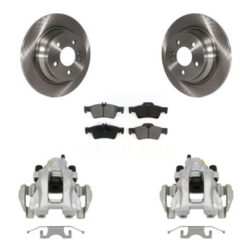 Rear Disc Brake Caliper Rotor And Semi-Metallic Pad Kit For Mercedes-Benz E350 E320 E500 KC8-100577S