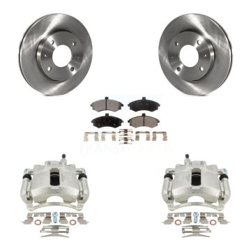 Front Disc Brake Caliper Rotors And Ceramic Pads Kit For Hyundai Elantra KC8-100577T