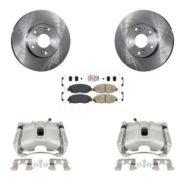 Front Disc Brake Caliper Rotors And Ceramic Pads Kit For 2011 Honda Civic GX with 1.8L KC8-100578N