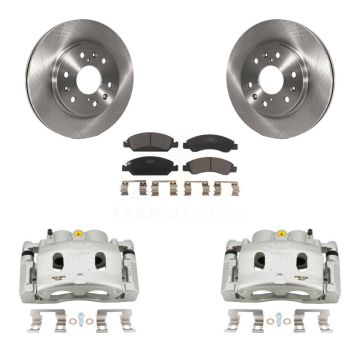 Front Brake Caliper Rotors Ceramic Pad Kit For GMC Sierra 1500 Chevrolet Silverado Tahoe KC8-100579T