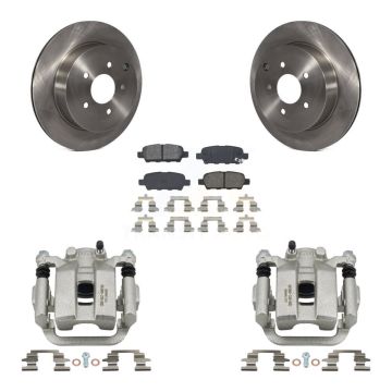 Rear Disc Brake Caliper Rotors And Semi-Metallic Pads Kit For Nissan Murano Quest KC8-100584S
