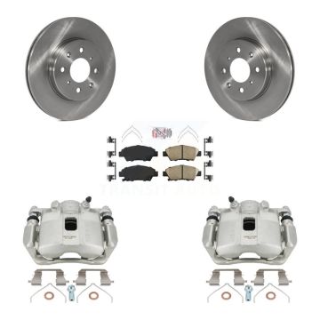 Front Disc Brake Caliper Rotors And Ceramic Pads Kit For 2015-2020 Honda Fit KC8-100586N
