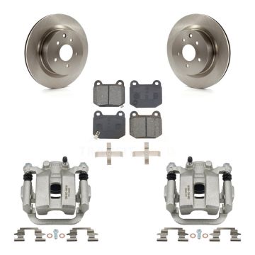 Rear Brake Caliper Rotors Semi-Metallic Pad Kit For 2003 INFINITI G35 With Brembo Brakes KC8-100586S
