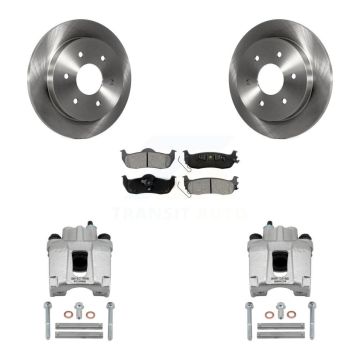 Rear Brake Caliper Rotor And Semi-Metallic Pad Kit For Nissan TITAN Armada INFINITI QX56 KC8-100587S