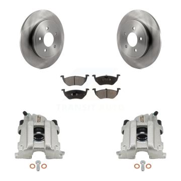 Rear Brake Caliper Rotor And Semi-Metallic Pad Kit For Ford Escape Mazda Tribute Mercury KC8-100588P