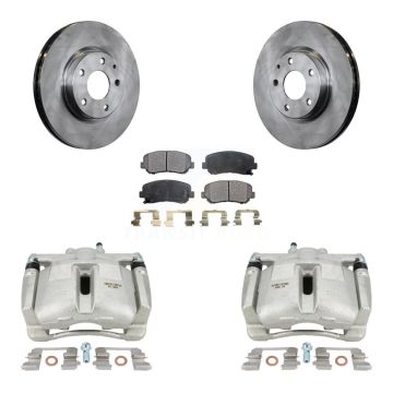 Front Disc Brake Caliper Rotors And Ceramic Pads Kit For 2013-2015 Mazda CX-5 KC8-100588T