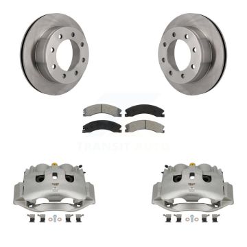 Rear Disc Brake Caliper Rotors And Semi-Metallic Pads Kit For Chevrolet Express 4500 KC8-100589S
