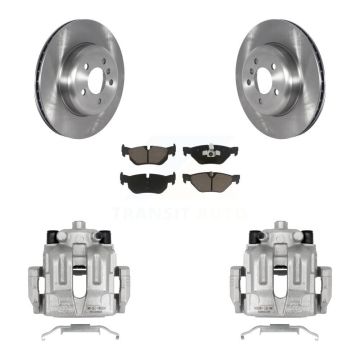 Rear Disc Brake Caliper Rotor & Ceramic Pad Kit For 2013 BMW 328i xDrive Coupe with 3.0L KC8-100590C