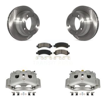 Rear Disc Brake Caliper Rotors And Semi-Metallic Pads Kit For Chevrolet Express 4500 KC8-100590S