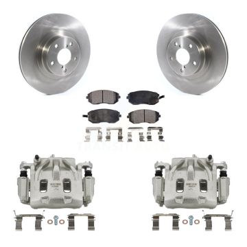 Front Brake Caliper Rotors Ceramic Pad Kit For 2012 Subaru Legacy 2.5L with Turbocharged KC8-100590T