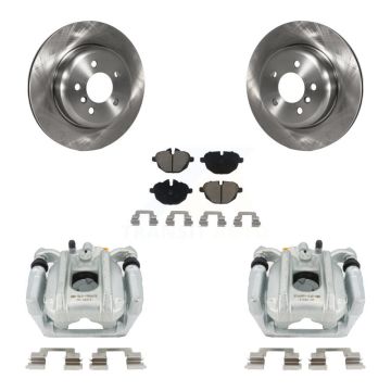 Rear Brake Caliper Rotors & Ceramic Pad Kit For BMW 535i xDrive 528i ActiveHybrid 5 535d KC8-100591C