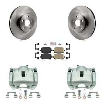 Front Disc Brake Caliper Rotors & Ceramic Pad Kit For Toyota Corolla Matrix Pontiac Vibe KC8-100591N