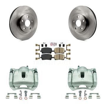 Front Disc Brake Caliper Rotors & Ceramic Pad Kit For Toyota Corolla Matrix Pontiac Vibe KC8-100592N
