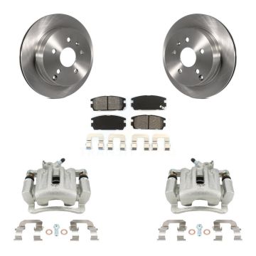 Rear Disc Brake Caliper Rotors & Semi-Metallic Pad Kit For Chevrolet Equinox GMC Terrain KC8-100592S
