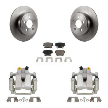 Rear Disc Brake Caliper Rotors Ceramic Pad Kit For Dodge Chrysler 300 Charger Challenger KC8-100593C