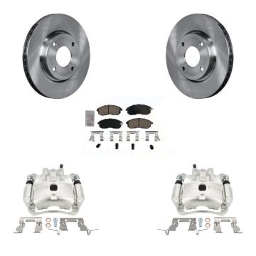 Front Disc Brake Caliper Rotors And Ceramic Pads Kit For Nissan Versa KC8-100593N