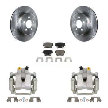 Rear Disc Brake Caliper Rotor & Ceramic Pad Kit For Chrysler 300 Dodge Challenger Magnum KC8-100594C