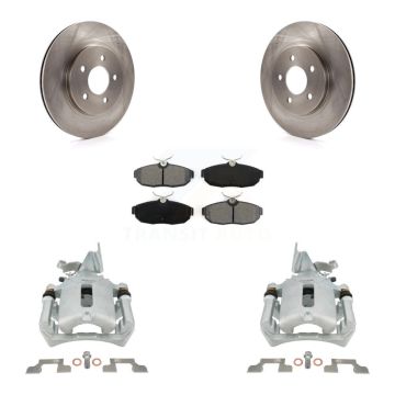 Rear Disc Brake Caliper Rotors And Semi-Metallic Pads Kit For Ford Mustang KC8-100594S