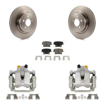 Rear Disc Brake Caliper Rotors And Ceramic Pad Kit For Dodge Charger With Police Package KC8-100595C
