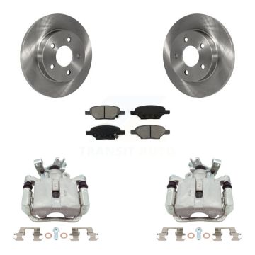 Rear Brake Caliper Rotor Semi-Metallic Pad Kit For Chevrolet Malibu Pontiac Cobalt G5 G6 KC8-100595S