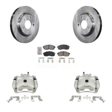 Front Disc Brake Caliper Rotors And Ceramic Pads Kit For Nissan Sentra KC8-100596N