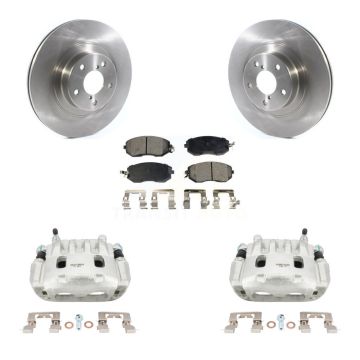 Front Disc Brake Caliper Rotors Ceramic Pad Kit For Subaru Forester Impreza XV Crosstrek KC8-100596T
